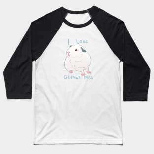 I love guinea pigs - pink eye white guinea pig - Cute pet parent spoiled animal Baseball T-Shirt